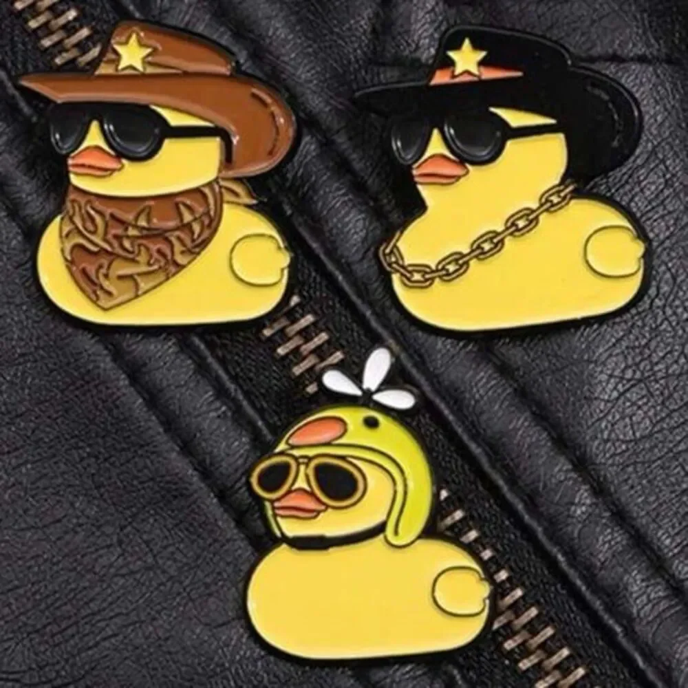 Rubber Duckie Cowboy Sheriff Sunglasses Enamel Pin